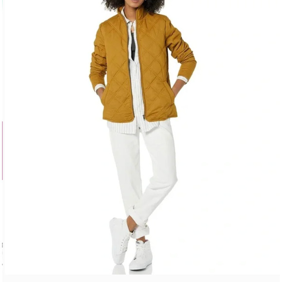 Amazon Essentials Jacket Womens Medium Brown Quilted Zip Lightweight Casual NEW - Picture 8 of 10